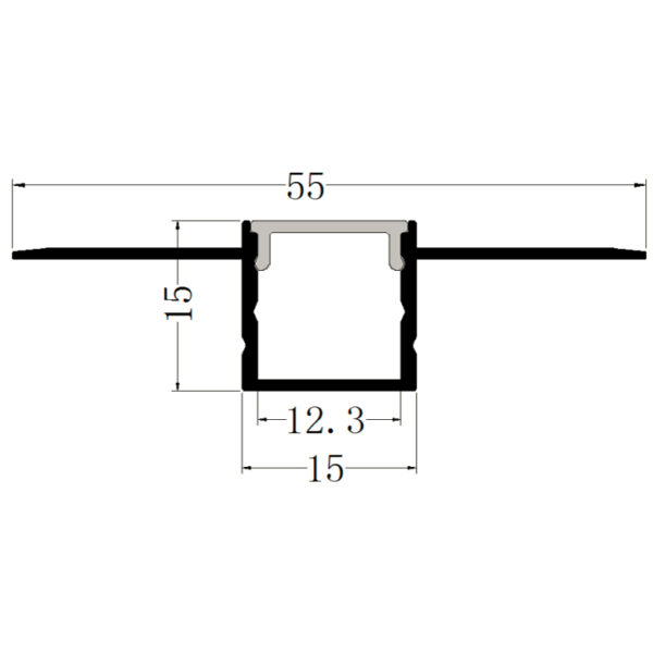 15x15 Trimless Aluminium Profile for LED Strip Lights