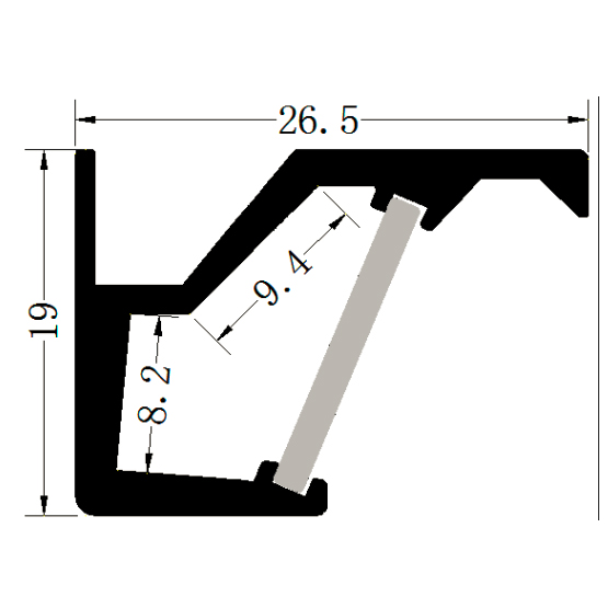 19x13 Corner Aluminium Profiles for Indirect Lighting by LED Strips