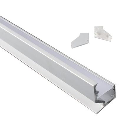 19x13 Corner Aluminium Profiles for Indirect Lighting by LED Strips