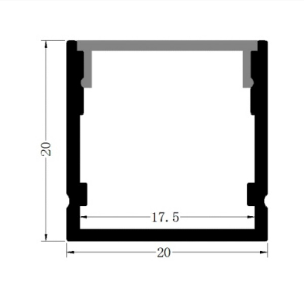 20x20 Aluminium Extrusion for LED Strip Lighting