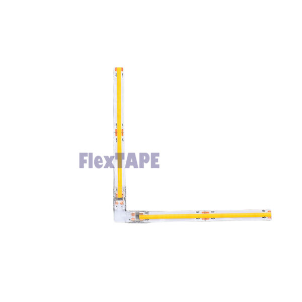 Solderless 90 Degree L Strip Connector for 8mm COB LED Tape